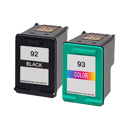 JIT Brand for HP 92 Black / 93 Color Remanufactured in the USA Ink Cartridges Combo Pack