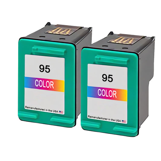 JIT Brand for HP 95 (C8766WN) Tri-Color Twin Pack Remanufactured in the USA Ink Cartridge