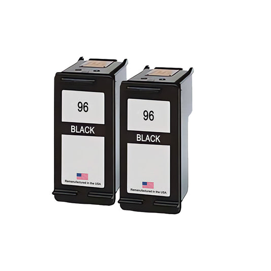 JIT Brand for HP 96 (C8767WN) Black Twin Pack Remanufactured in the USA Ink Cartridges
