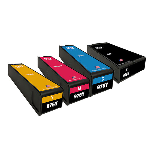 JIT Brand for HP 976Y 1 Black / 3 Color Remanufactured in the USA Ink Cartridges 4-pack