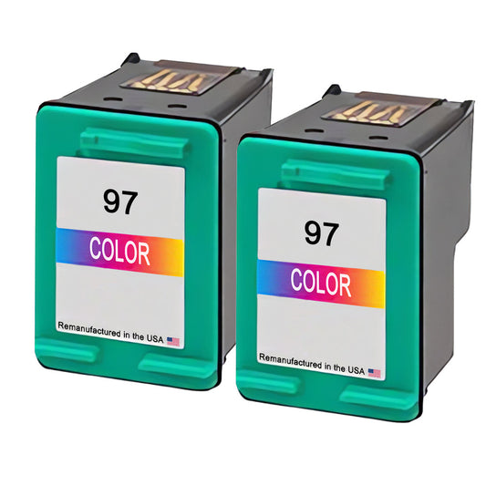 JIT Brand for HP 97 (C9363WN) Color Twin Pack Remanufactured in the USA Ink Cartridges