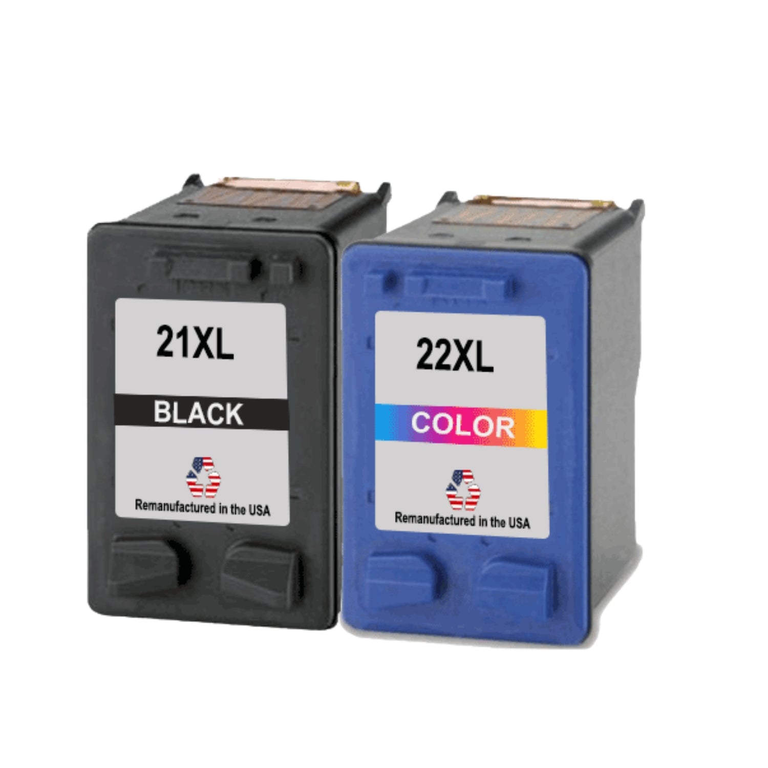 JIT Brand for HP 21XL Black / HP 22XL Color Combo Pack Remanufactured in the USA Ink Cartridges
