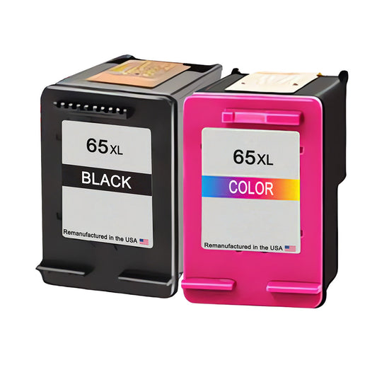 JIT Brand for HP 65XL Black / Color Combo Pack Remanufactured in the USA Ink Cartridges