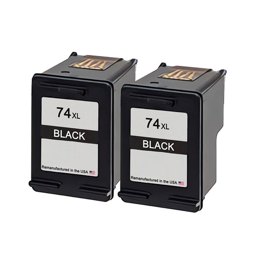 JIT Brand for HP 74XL (CB336WN) Black Twin Pack Remanufactured in the USA Ink Cartridges