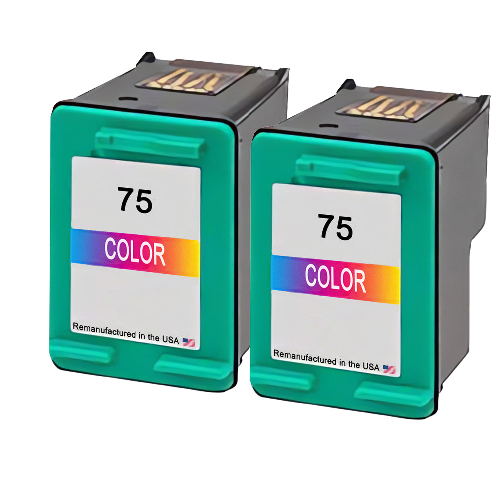 JIT Brand for HP 75 (CB337WN) Color Twin Pack Remanufactured in the USA Ink Cartridges