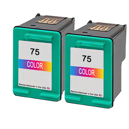JIT Brand for HP 75 (CB337WN) Color Twin Pack Remanufactured in the USA Ink Cartridges