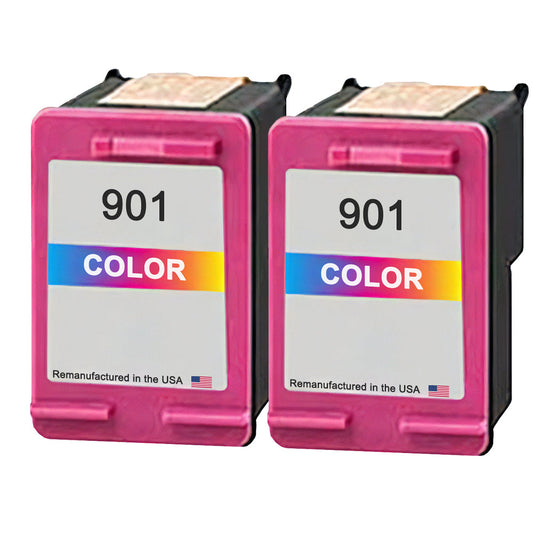 JIT Brand for HP 901 (CC656AN) Tri-Color Twin Pack Remanufactured in the USA Ink Cartridges