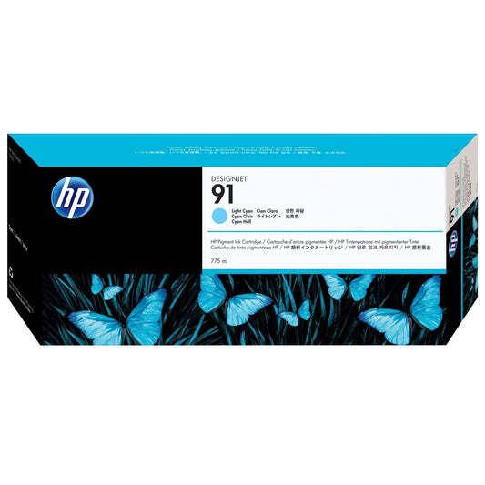 Original HP 91 775-ml (C9470A) Light Cyan Ink Cartridge