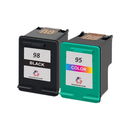DoorStepInk Brand for HP 98 Black / 95 Tri-Color Combo Pack Remanufactured in the USA Ink Cartridge