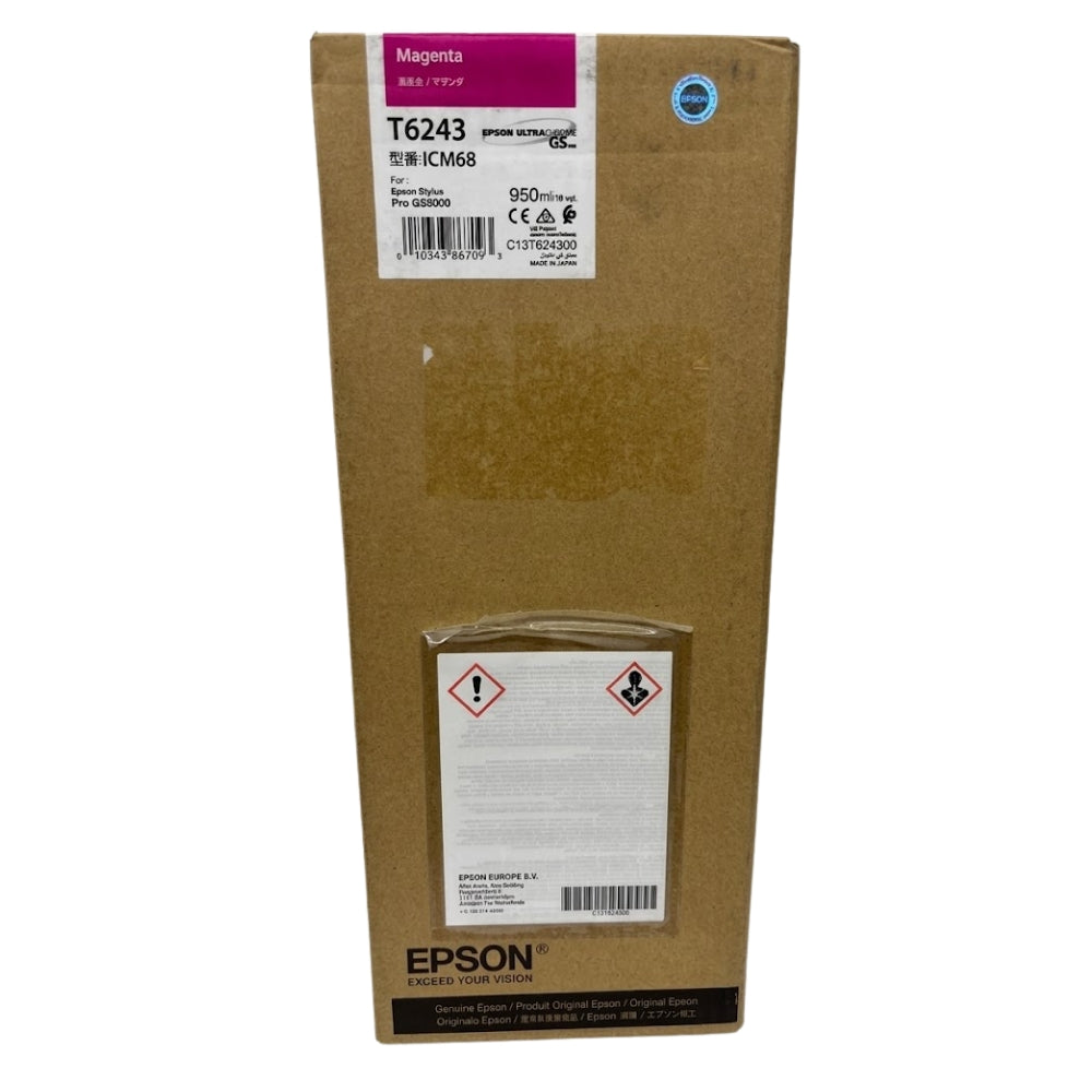 Original Epson T6243 Standard Yield Magenta Ink Cartridge, ICM68
