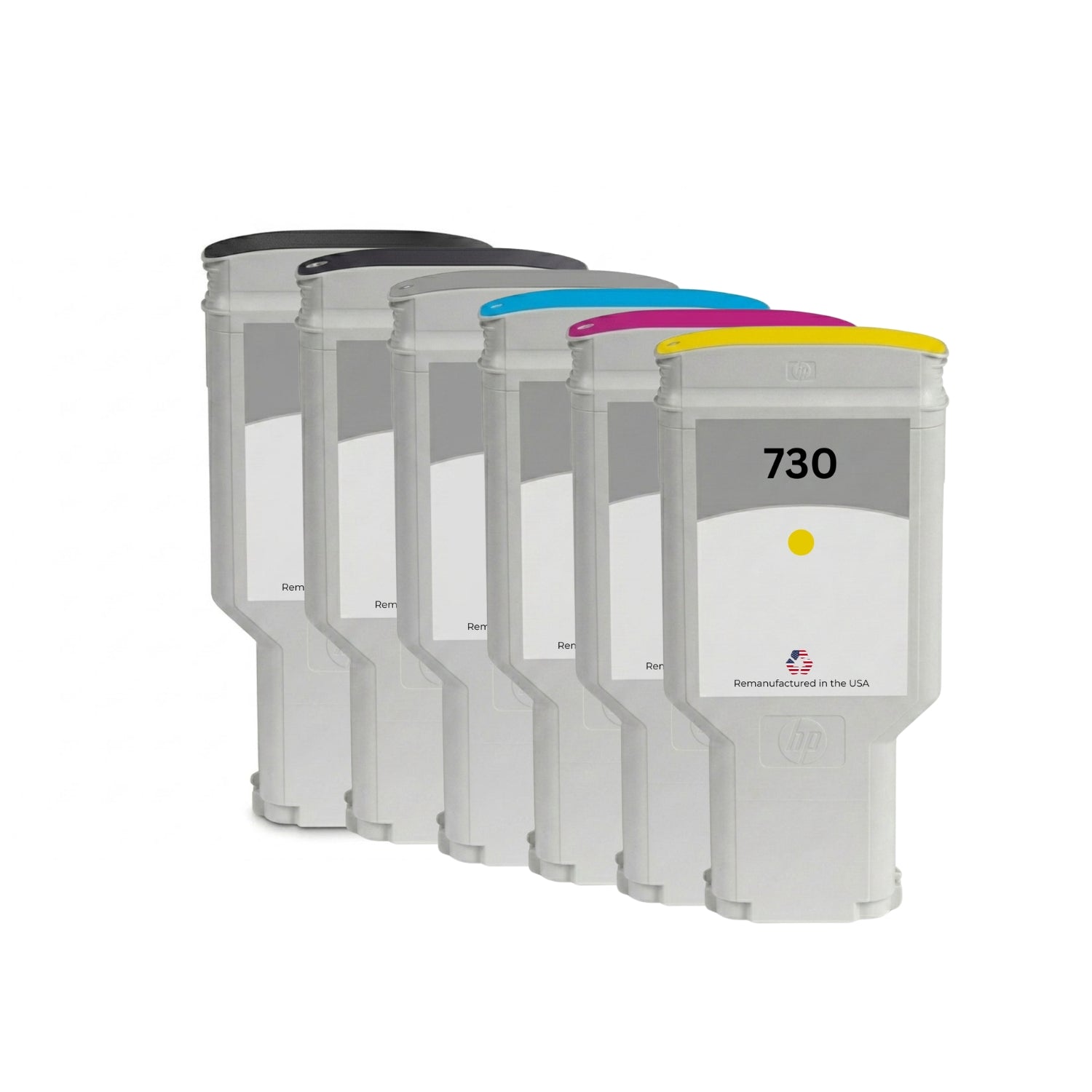 JIT Brand for HP 730 300ML Multi-Color (6-Pack) Remanufactured in the USA Ink Cartridge