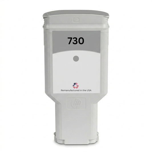 JIT Brand for HP 730 300ML (P2V72A) Gray Remanufactured in the USA Ink Cartridge, P2V72A