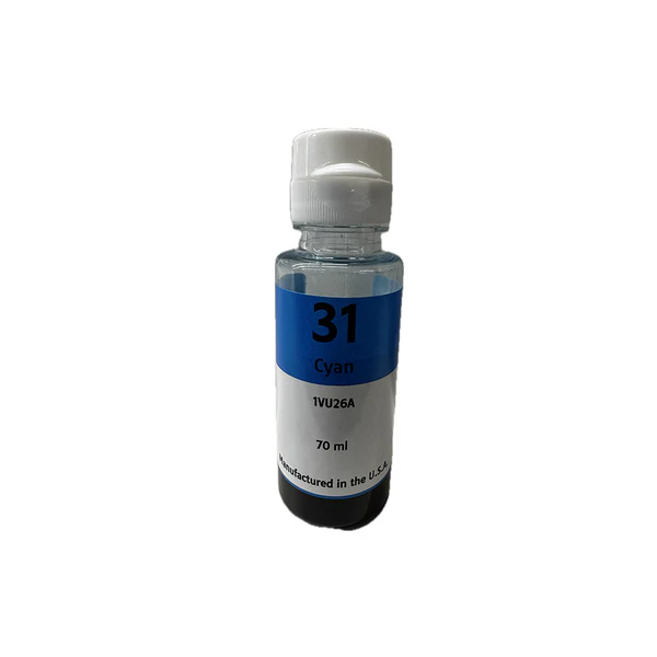 JIT Brand Replacement for HP 31 (1VV26AN) 70-ml Cyan Ink Bottle Made in the USA
