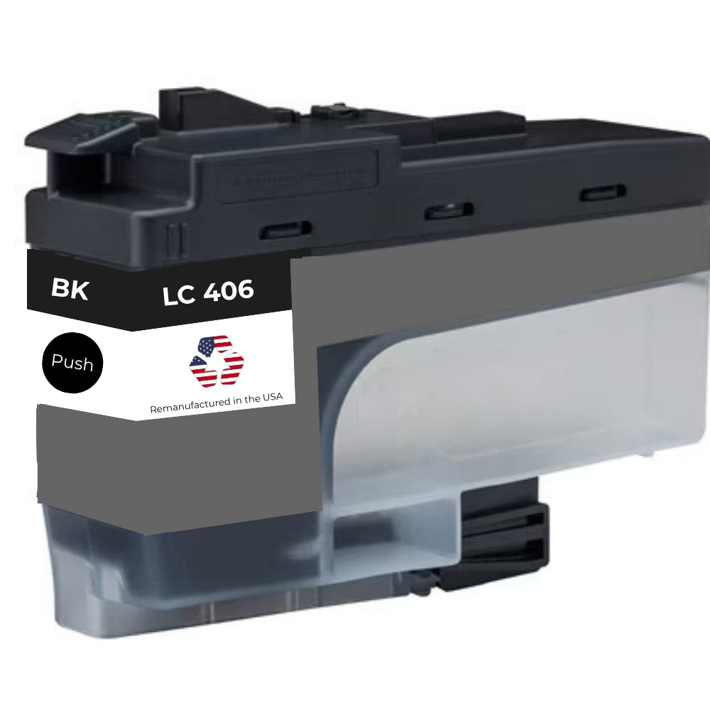 JIT Brand for Brother LC-406 Standard Yield Black Remanufactured in the USA Ink Cartridge, LC406BKS