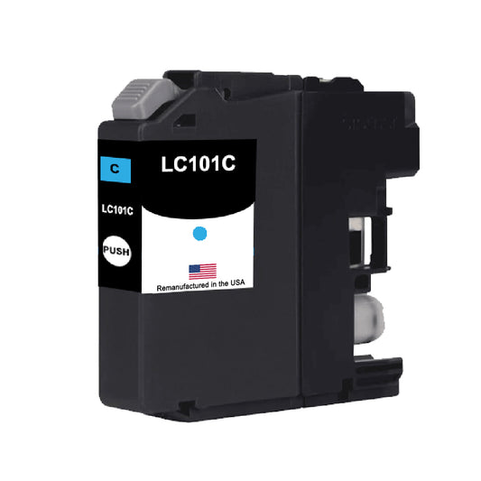 JIT Brand for Brother LC101C Cyan Remanufactured in the USA Ink Cartridge