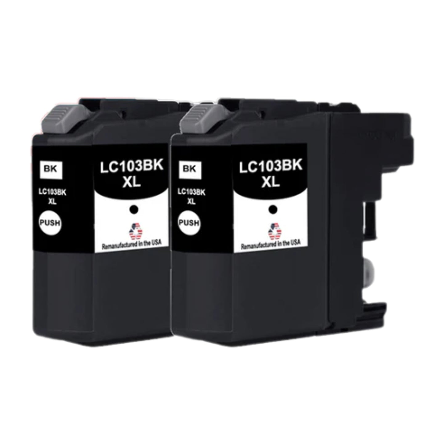 JIT Brand for Brother LC103BK XL High Yield Black Twin Pack Remanufactured in the USA Ink Cartridge