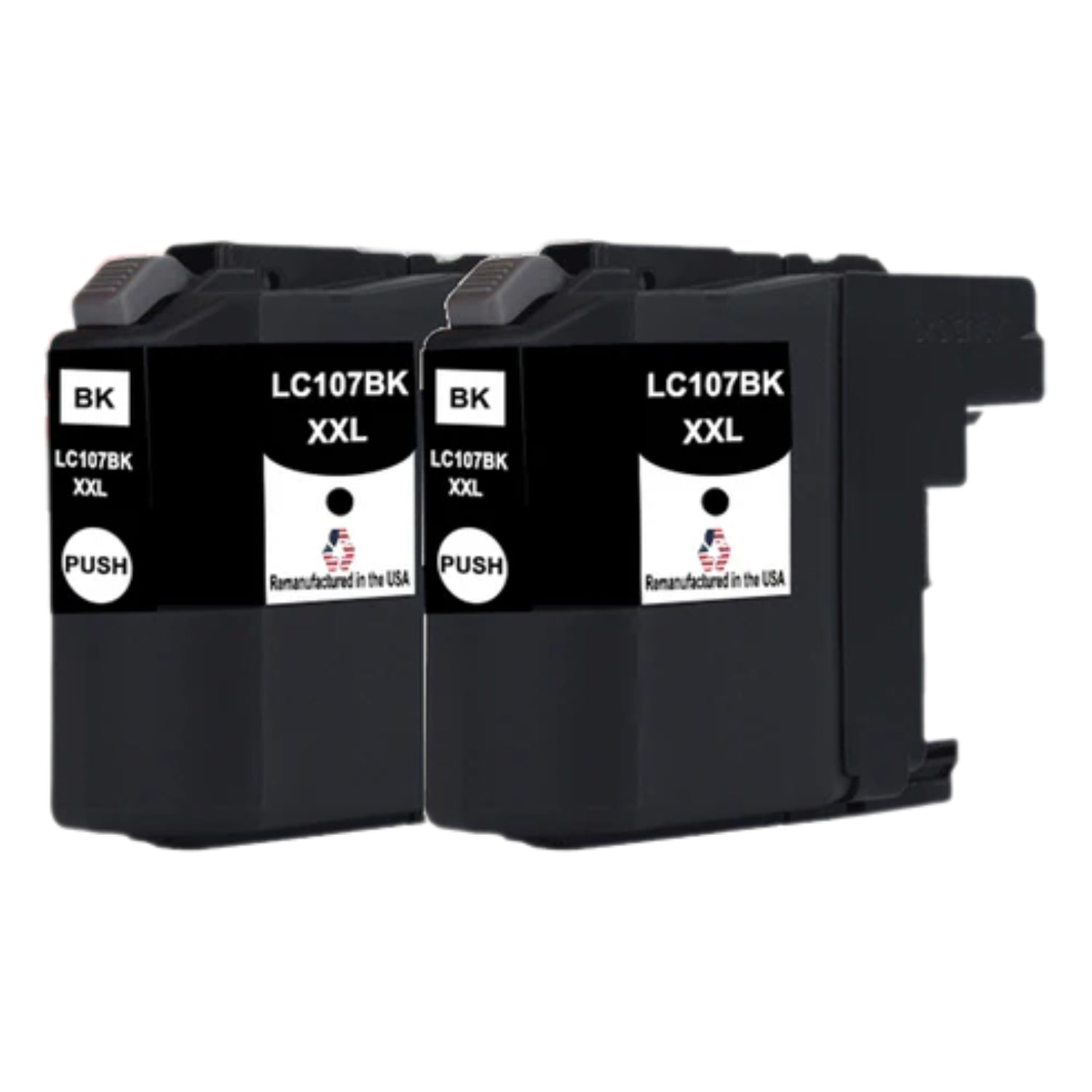JIT Brand for Brother LC107BK XXL Super High Yield Black Twin Pack Remanufactured in the USA Ink Cartridge