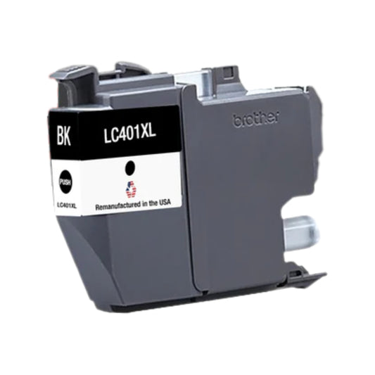 JIT Brand for Brother LC401XL Black High Yield Remanufactured in USA Inkjet Cartridge