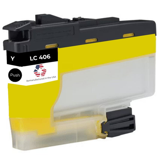 JIT Brand for Brother LC406 Yellow Remanufactured in the USA Ink Cartridge, LC406YS