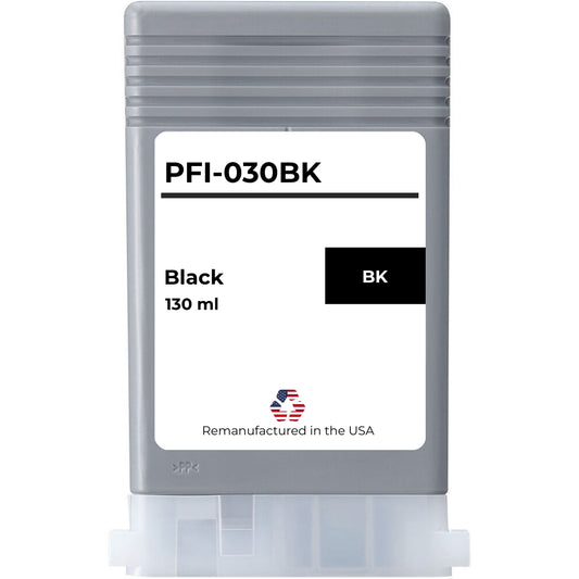 JIT Brand for Canon PFI-030 130mL Black Remanufactured in the USA Ink Cartridges, 3489C001