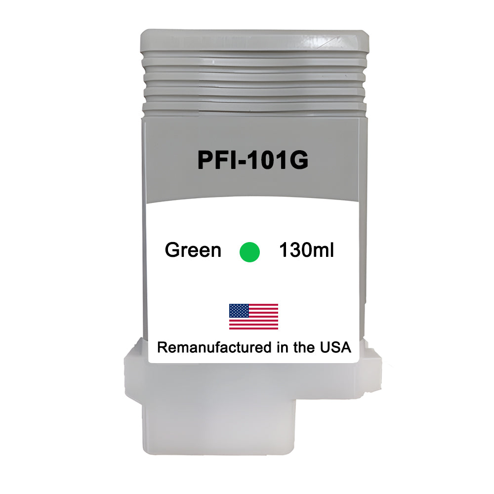 JIT Brand for Canon PFI-101 130mL Green Remanufactured in the USA Ink Cartridge