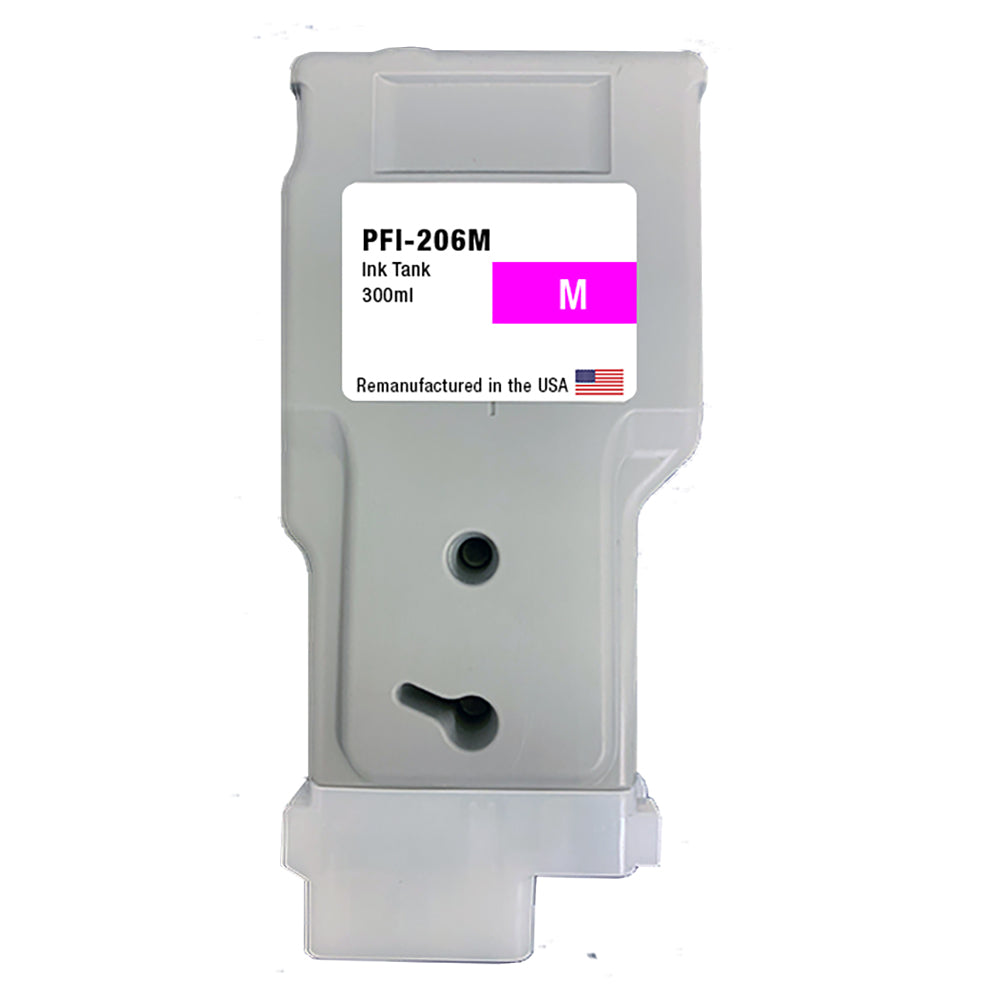 JIT Brand for Canon PFI-206 300mL Magenta PFI-206M Remanufactured in the USA Ink Cartridge