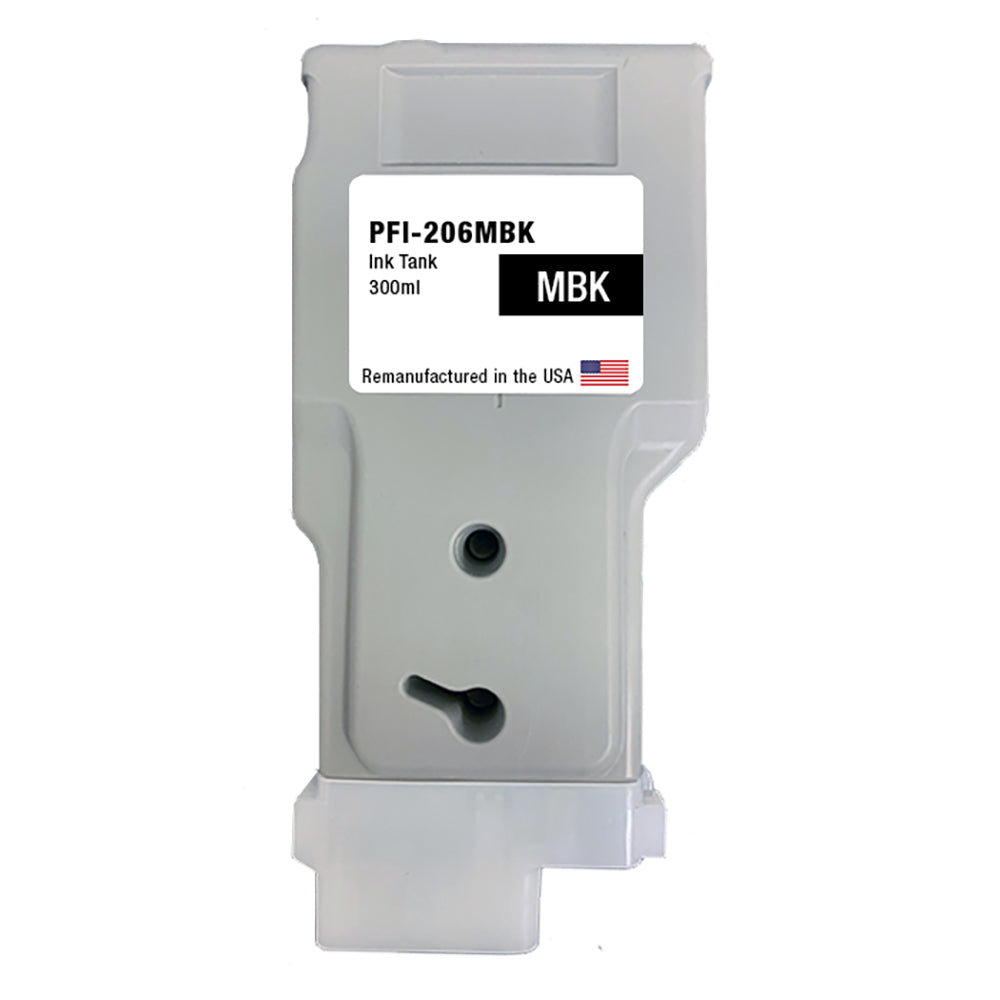 JIT Brand for Canon PFI-206 300mL Matte Black PFI-206MBK Remanufactured in the USA Ink Cartridge