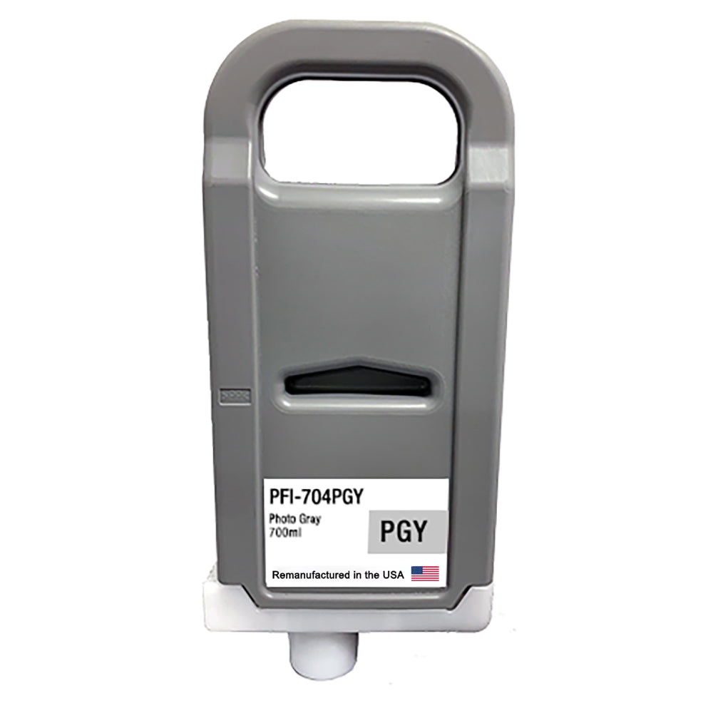 JIT Brand for Canon PFI-704 700mL Photo Gray PFI-704PGY Remanufactured in the USA Ink Cartridge