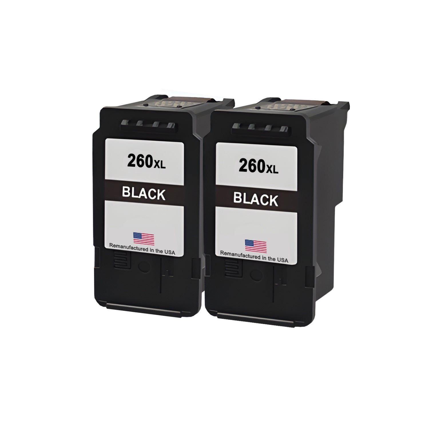 JIT Brand for Canon PG-260XL 260 XL Black Twin Pack Remanufactured in the USA Ink Cartridges