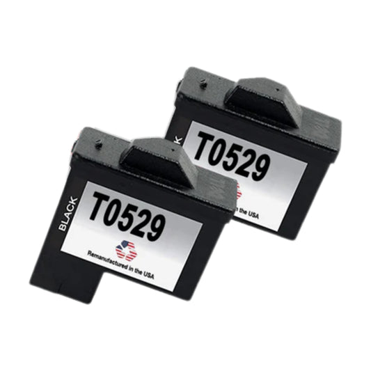 JIT Brand for Dell Series 1 T0529 Black Remanufactured in the USA Ink Cartridges Twin Pack