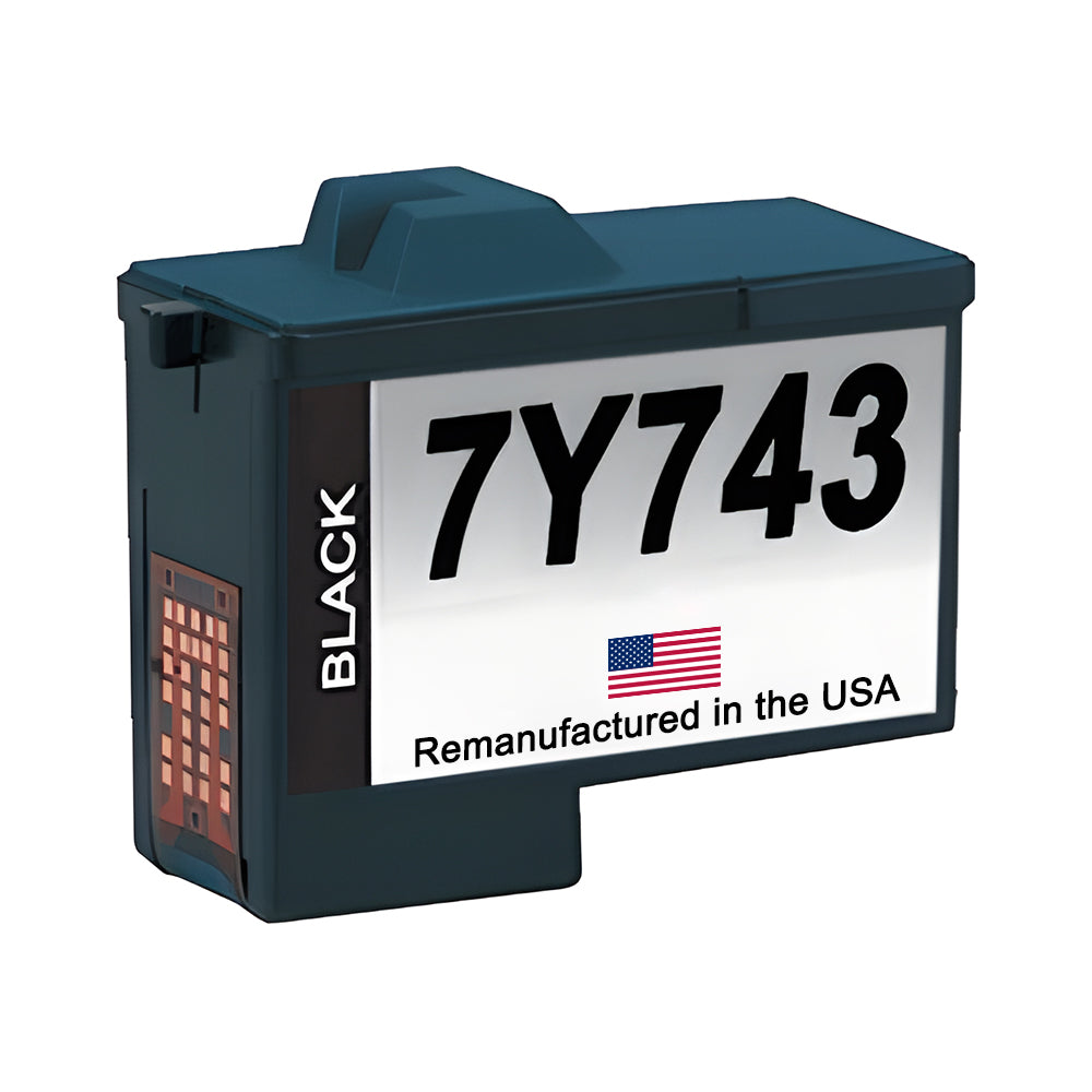 JIT Brand for Dell Series 2 7Y743 Black Remanufactured in the USA Ink Cartridge