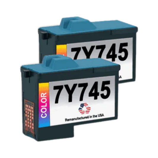 JIT Brand for Dell Series 2 7Y745 Color Twin Pack Remanufactured in the USA Ink Cartridge