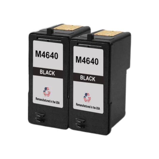 JIT Brand for Dell Series 5 M4640 Black Remanufactured in the USA Ink Cartridges Twin Pack