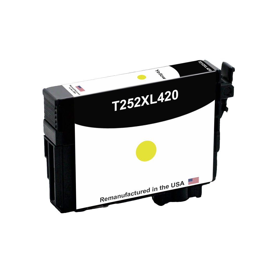 JIT Brand for Epson T252XL Yellow Remanufactured in the USA Ink Cartridges