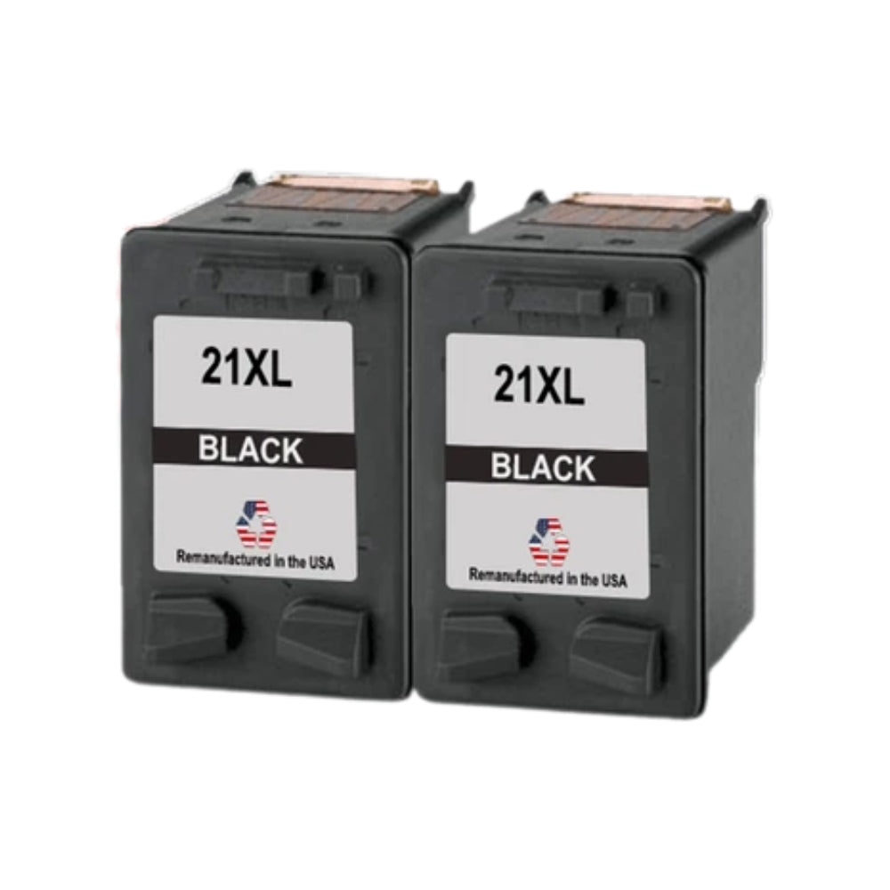 JIT Brand for HP 21XL (CH569AN) Black Twin Pack Remanufactured in the USA Ink Cartridges