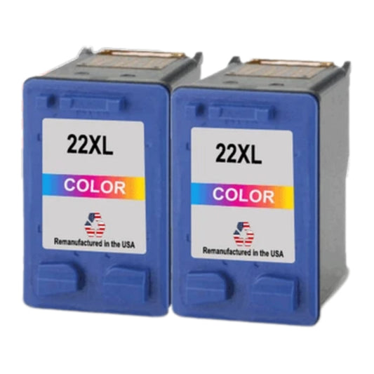 JIT Brand for HP 22XL (CH570AN) Color Twin Pack Remanufactured in the USA Ink Cartridges Twin Pack