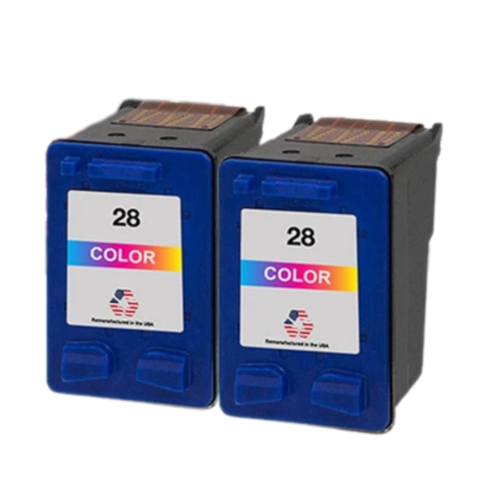 JIT Brand for HP 28 (C8728AN) Color Remanufactured in the USA Ink Cartridges Twin Pack