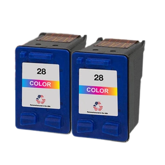 JIT Brand for HP 28 (C8728AN) Color Remanufactured in the USA Ink Cartridges Twin Pack
