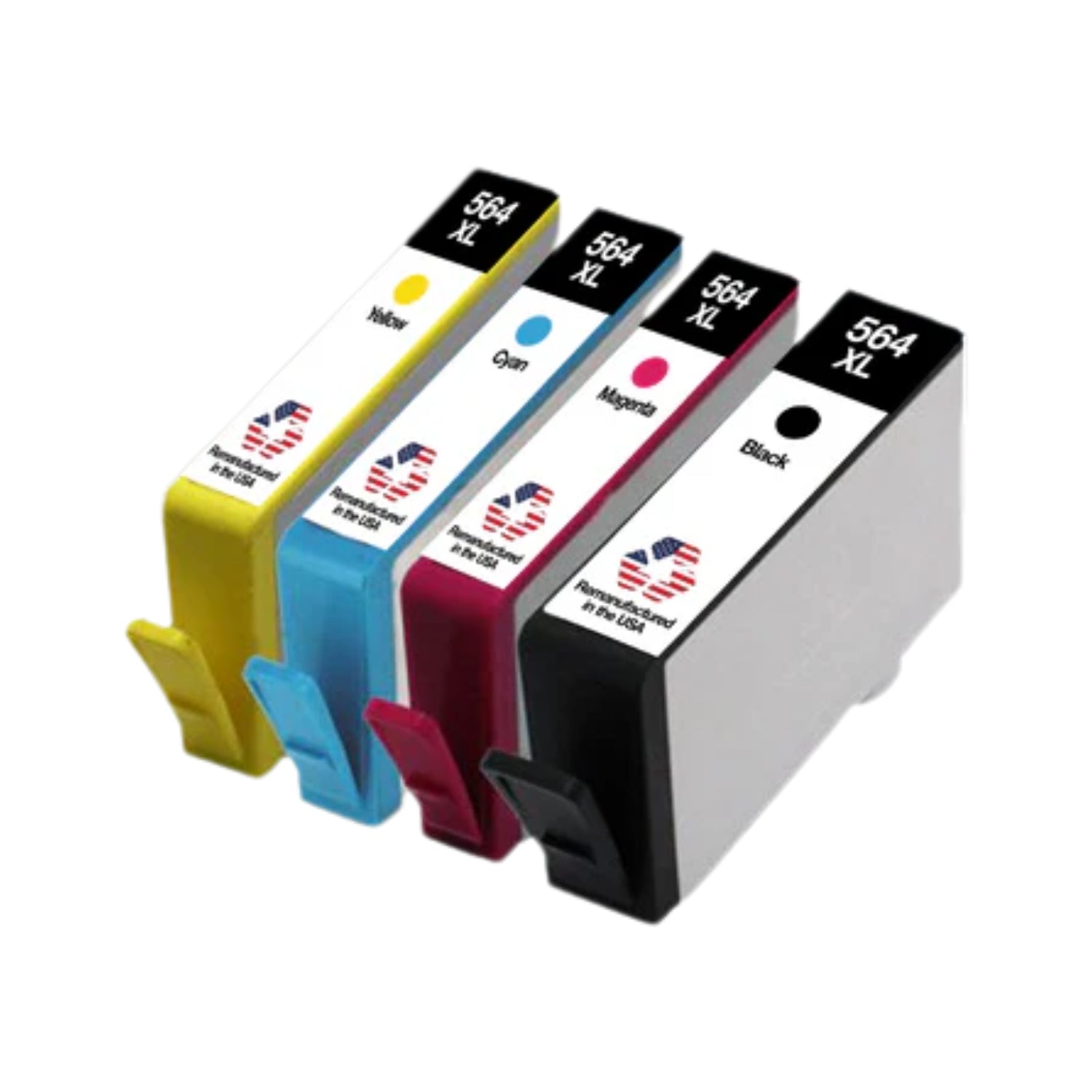 JIT Brand for HP 564XL 1 Black / 3 Color 4-pack Remanufactured in the USA Ink Cartridges