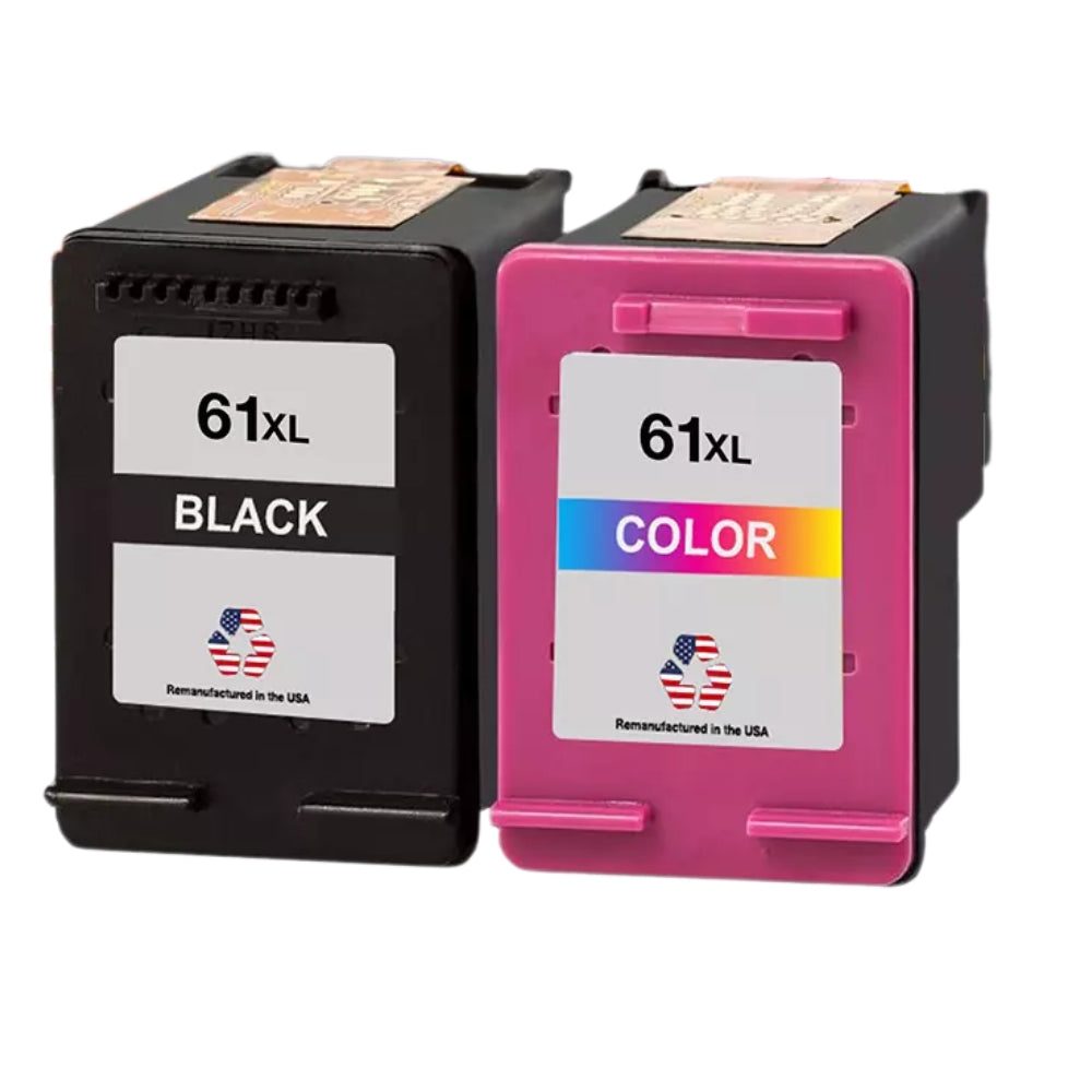JIT Brand for HP 61XL Black / Color Combo Pack Remanufactured in the USA Ink Cartridges