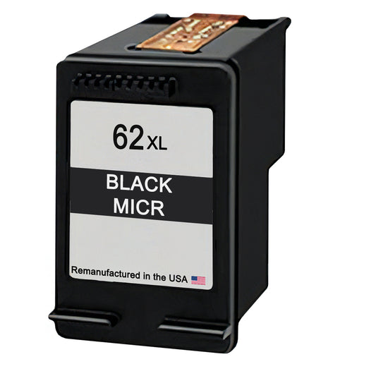 JIT Brand for HP 62XL (C2P05AN) Black MICR Remanufactured in the USA Ink Cartridge