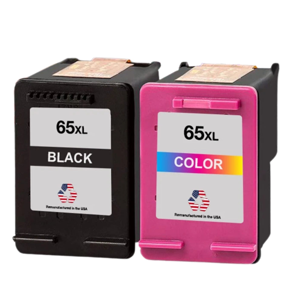 JIT Brand for HP 65XL Black / Color Combo Pack Remanufactured in the USA Ink Cartridges