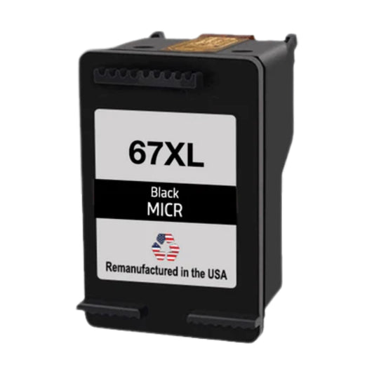 JIT Brand for HP 67XL (3YM57AN) Black MICR Remanufactured in the USA Ink Cartridges