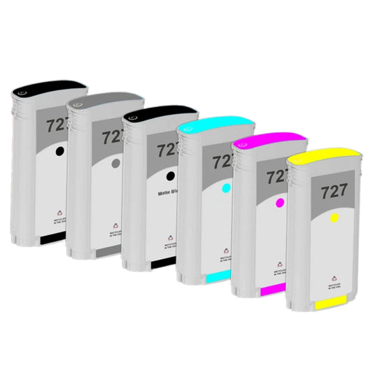 JIT Brand for HP 727 130mL 6-Pack Remanufactured in the USA Ink Cartridges