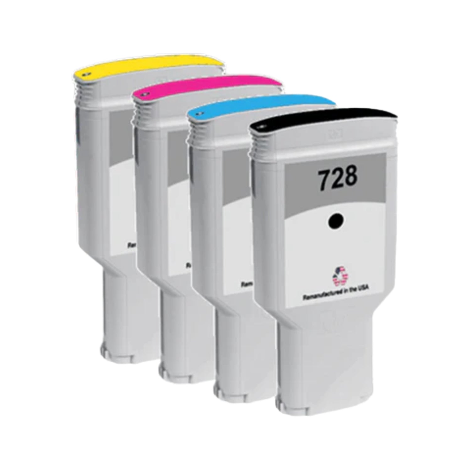 JIT Brand for HP 728XL 300mL 4-Pack Remanufactured in the USA Ink Cartridges