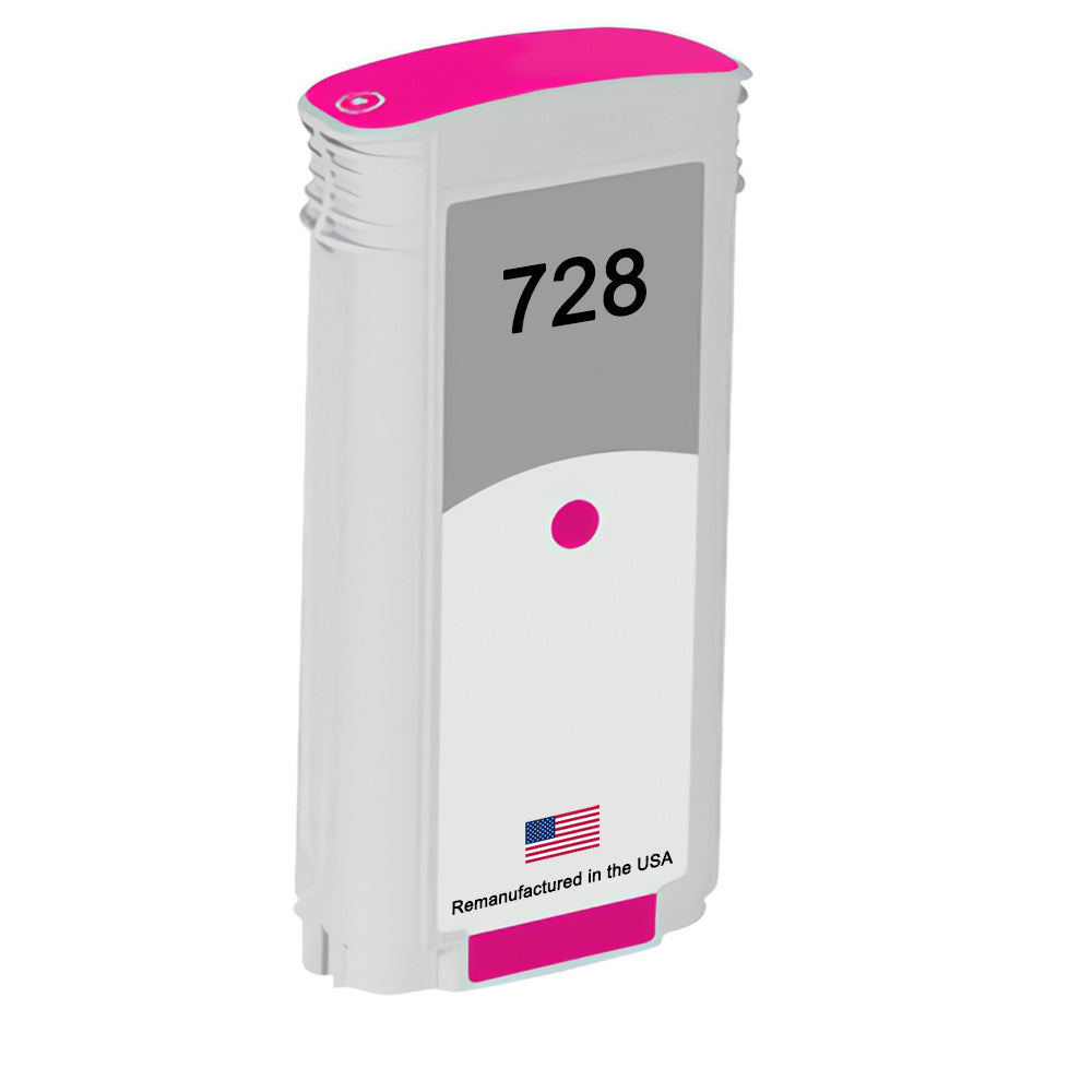 JIT Brand for HP 728 130mL (F9J66A) Magenta Remanufactured in the USA Ink Cartridges