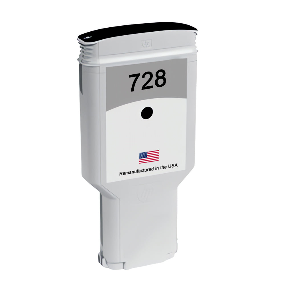 JIT Brand for HP 728 300mL (F9J68A) Matte Black Remanufactured in the USA Ink Cartridges