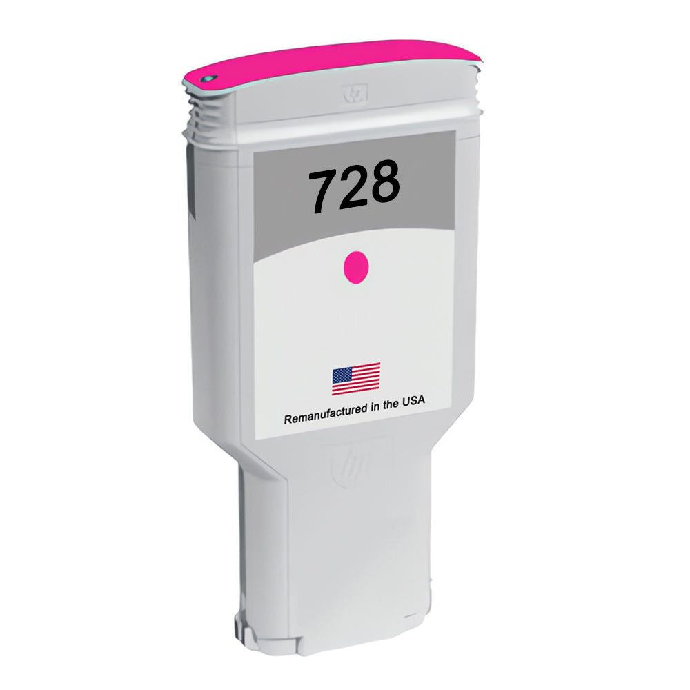 JIT Brand for HP 728 300mL (F9K16A) Magenta Remanufactured in the USA Ink Cartridges