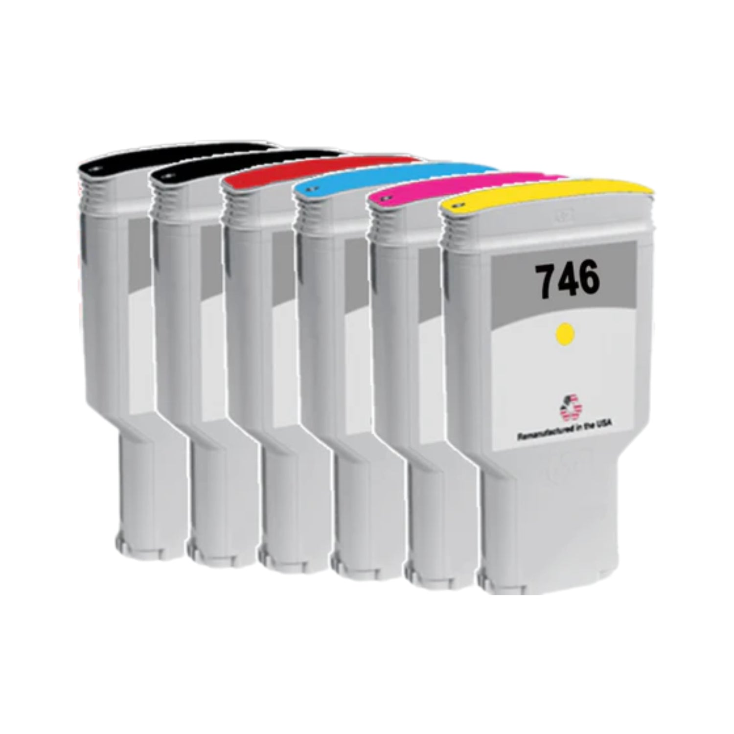 JIT Brand for HP 746 300mL 6-Pack Remanufactured in the USA Ink Cartridges