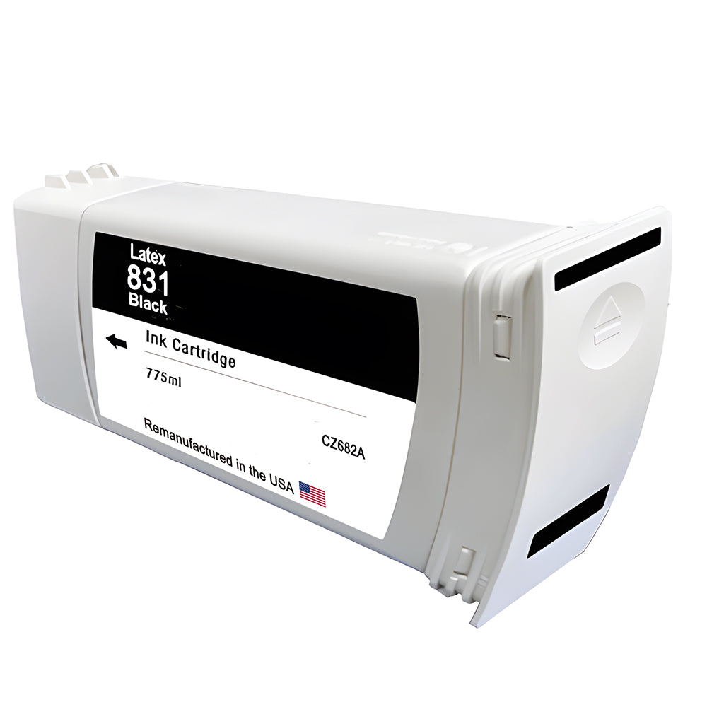 JIT Brand for HP 831 (CZ682A) Black Latex 775-ml High Quality Remanufactured in the USA Ink Cartridge